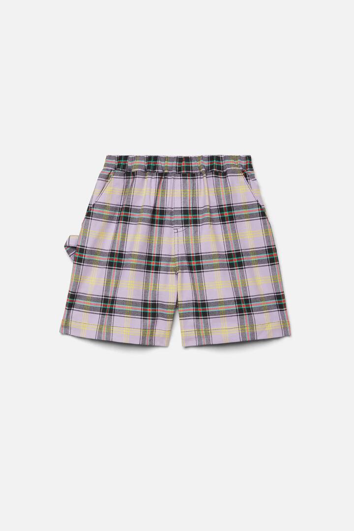Image of a model wearing Shorts. Productname: Outsiders Kids Shorts in Black/Purple colour by brand - Dangerkids