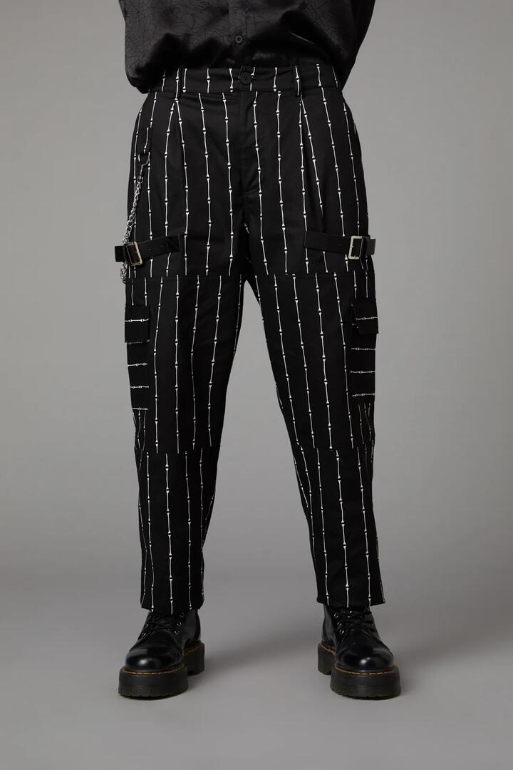 Image of a model wearing Pants. Productname: Funny Bone Unisex Pant in Black colour by brand - Black Friday