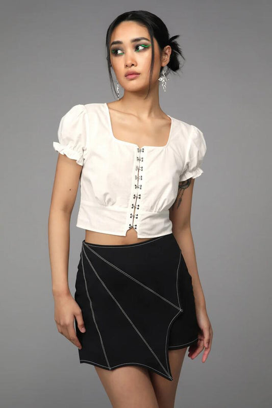 Image of a model wearing Tops. Productname: Misty Blouse in Cream colour by brand - Black Friday