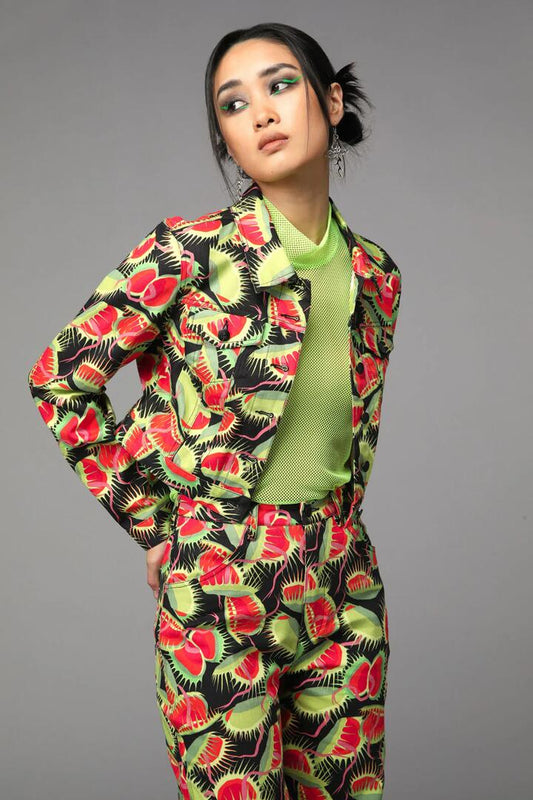 Image of a model wearing Outerwear. Productname: Venus Jacket in Black colour by brand - Black Friday