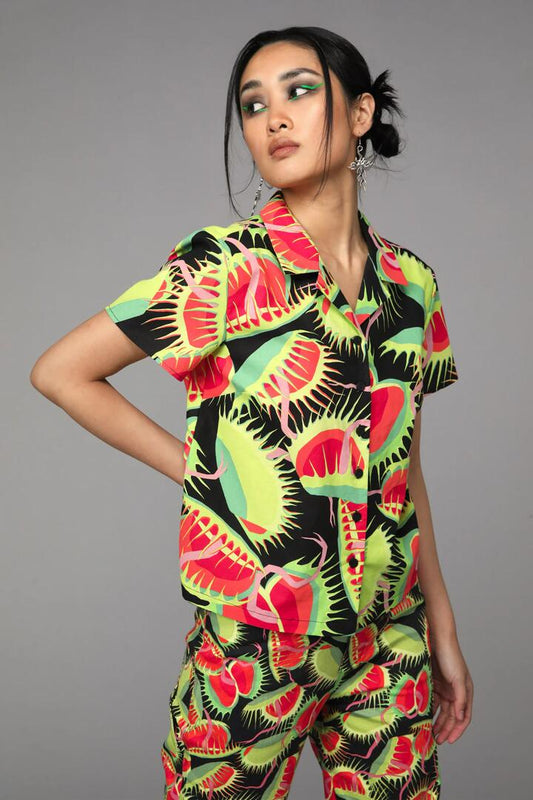 Image of a model wearing Tops. Productname: Venus Blouse in Black colour by brand - Black Friday