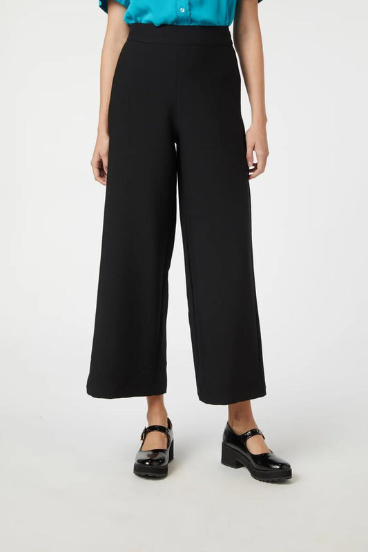 Image of a model wearing Pants. Productname: Plazo Pant in Black colour by brand - Princess Highway