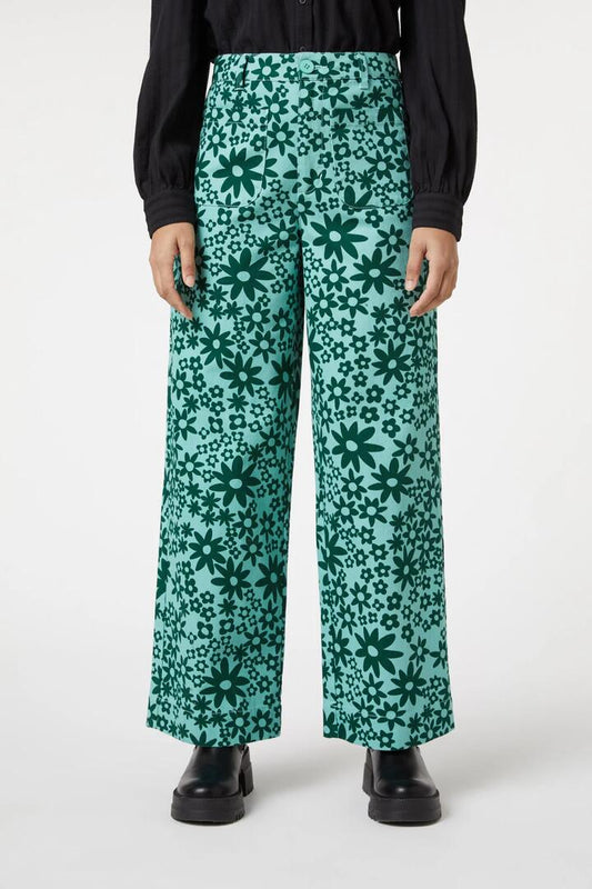 Image of a model wearing Denim. Productname: Babette Jean in Green colour by brand - Princess Highway