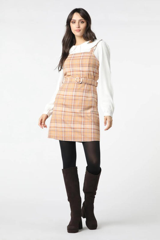 Image of Boots. Productname: Chelsea Check Pinny in Yellow colour by brand - Princess Highway