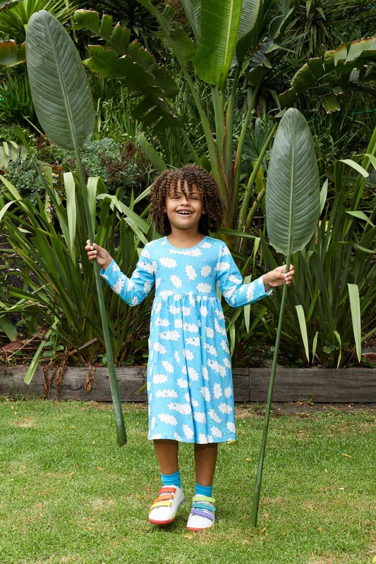 Image of a model wearing Tops. Product name - Why So Cirrus Kids Jersey Drs in Blue colour by brand - Dangerkids