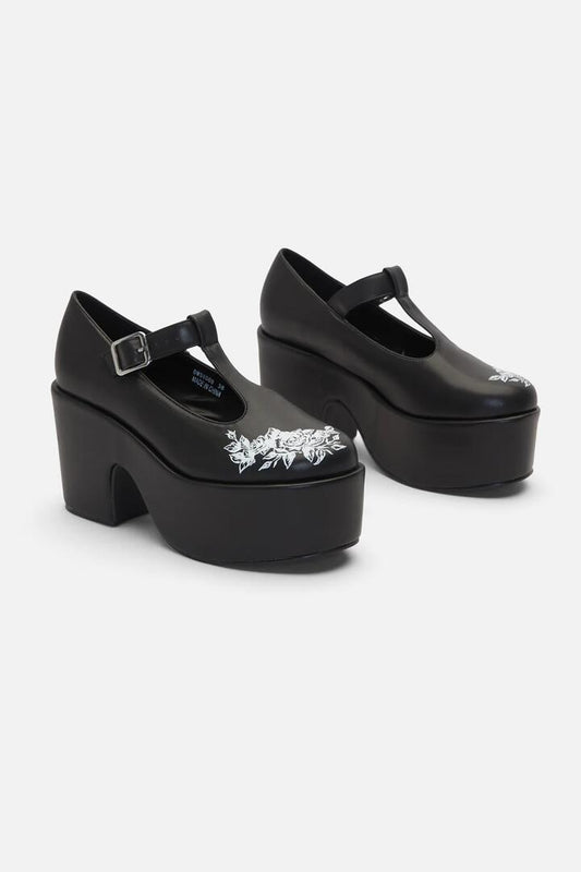 Image of Flats. Productname: Rose Mary Jane in Black colour by brand - Dangerfield