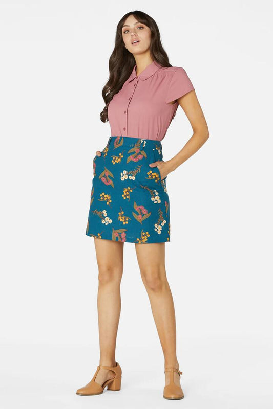 Image of a model wearing Skirts. Productname: Nelly Native Skirt in Black colour by brand - Princess Highway