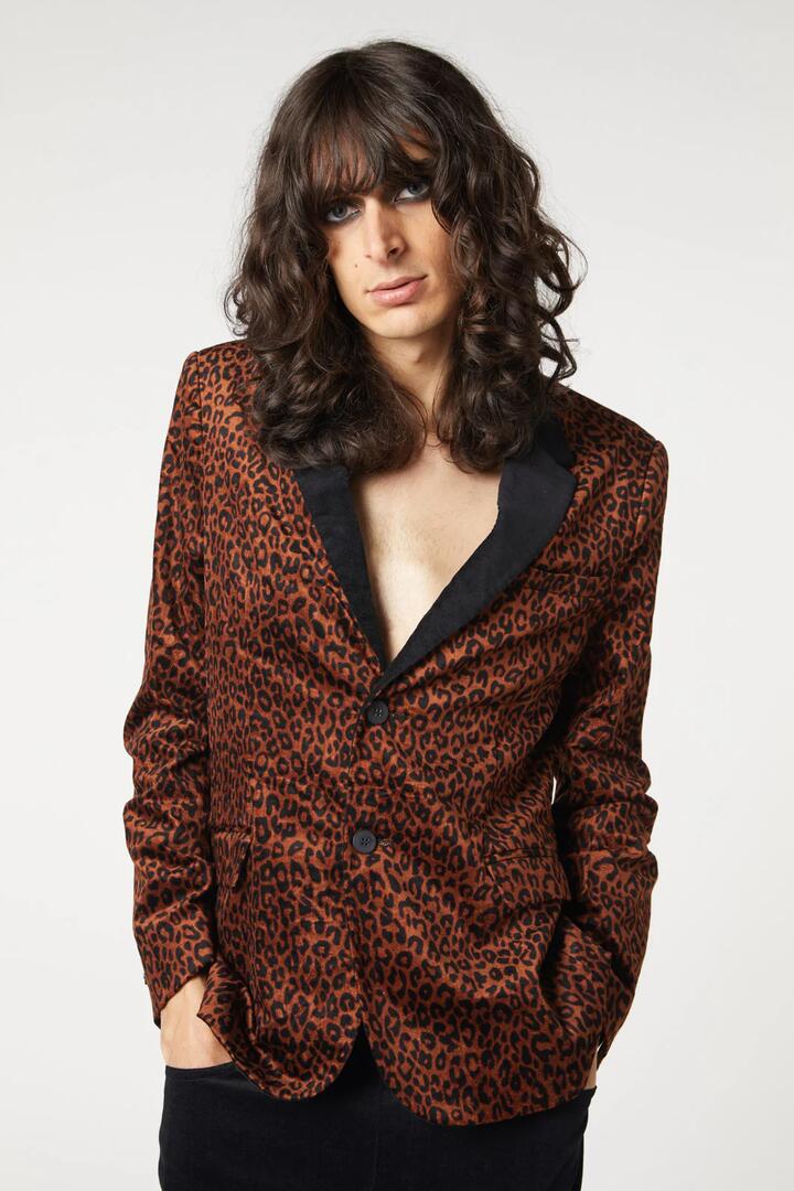 Image of a model wearing Outerwear. Productname: Ziggy Velvet Jacket in Multi colour by brand - Dangerfield