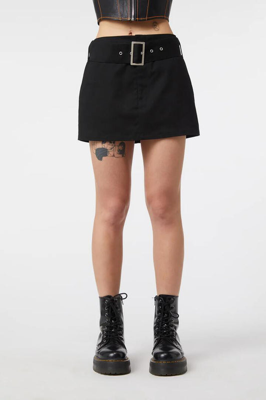 Image of Accessories. Productname: Mini Micro Belt Skirt in Black colour by brand - Dangerfield