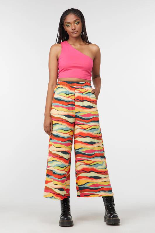 Image of a model wearing Pants. Productname: Grounded Pant in Multi colour by brand - Dangerfield