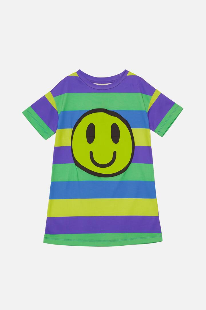 Image of Dresses. Product name - Happy Face Kids Stripe T/Dress in Stripe colour by brand - Dangerkids