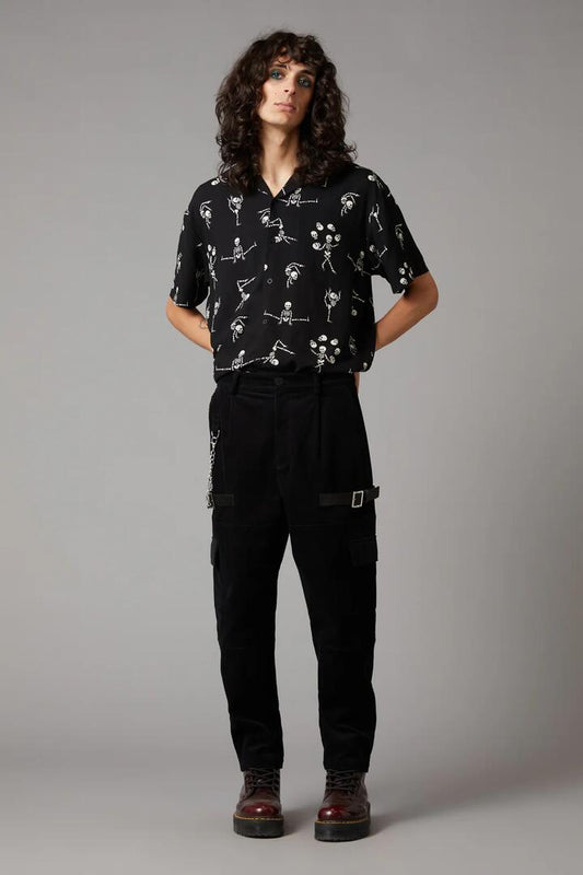 Image of a model wearing Pants. Productname: Contortionist Grunge Pant in Black colour by brand - Black Friday