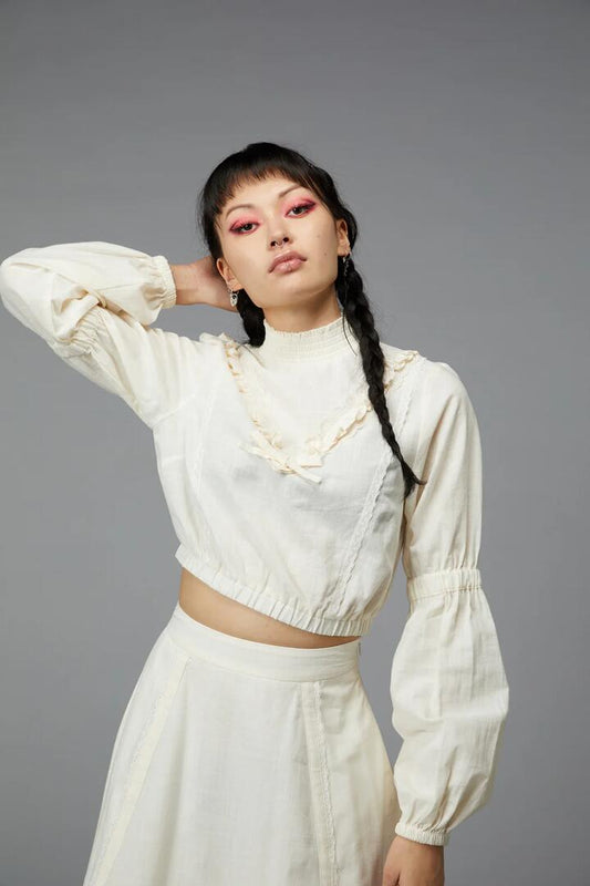 Image of a model wearing Tops. Productname: Miranda Blouse in Black colour by brand - Black Friday