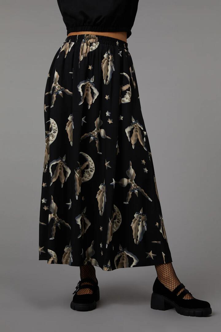 Image of a model wearing Skirts. Productname: Pierrot Skirt in Black colour by brand - Black Friday
