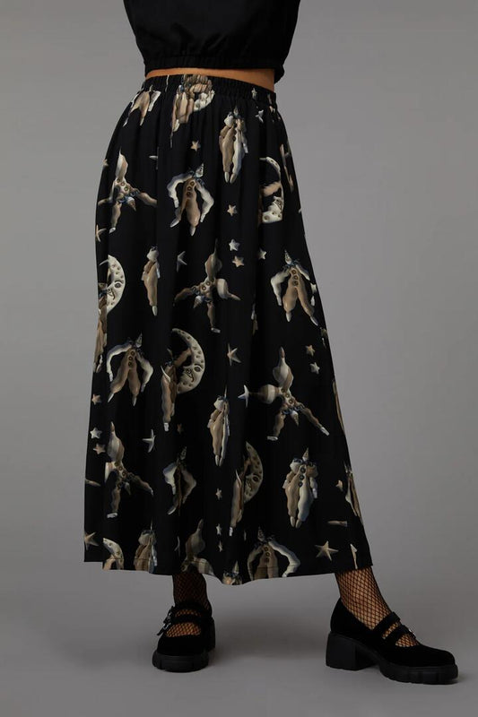 Image of a model wearing Skirts. Productname: Pierrot Skirt in Black colour by brand - Black Friday