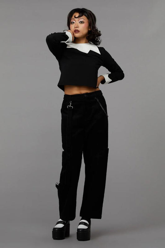 Image of a model wearing Pants. Productname: Contortionist Pant in Black colour by brand - Black Friday