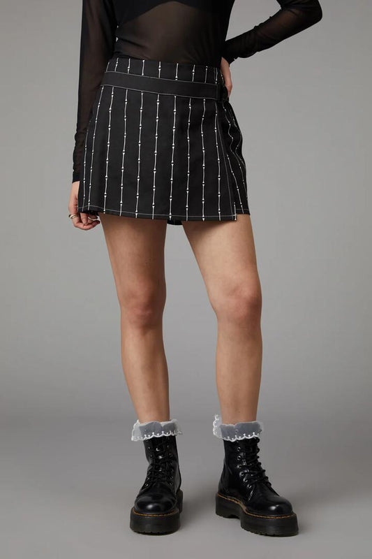Image of a model wearing Skirts. Productname: Funny Bone Skort in Black colour by brand - Black Friday