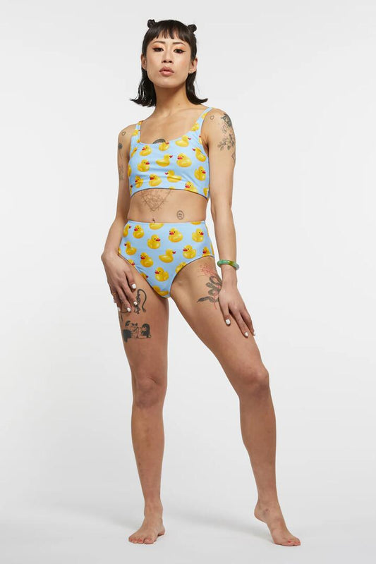 Image of Swimwear. Productname: Rubber Duck Bikini Bottom in Light Blue colour by brand - Dangerfield