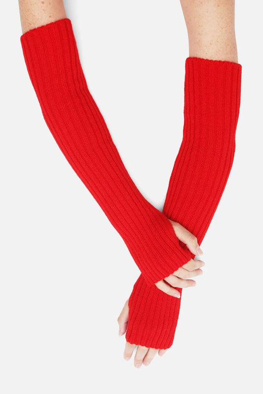 Image of Accessories. Productname: Extra Long Arm Warmers in Red colour by brand - Dangerfield