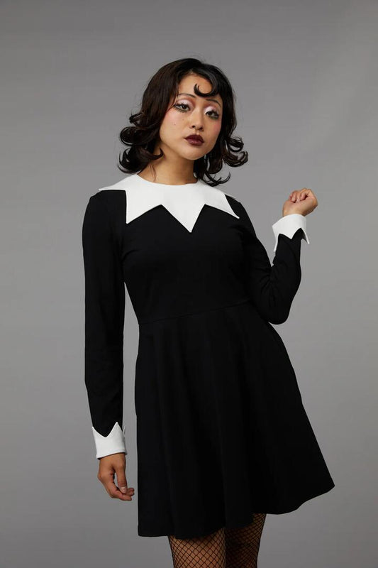 Image of a model wearing Dress. Productname: Clowning Around Dress in Black colour by brand - Black Friday