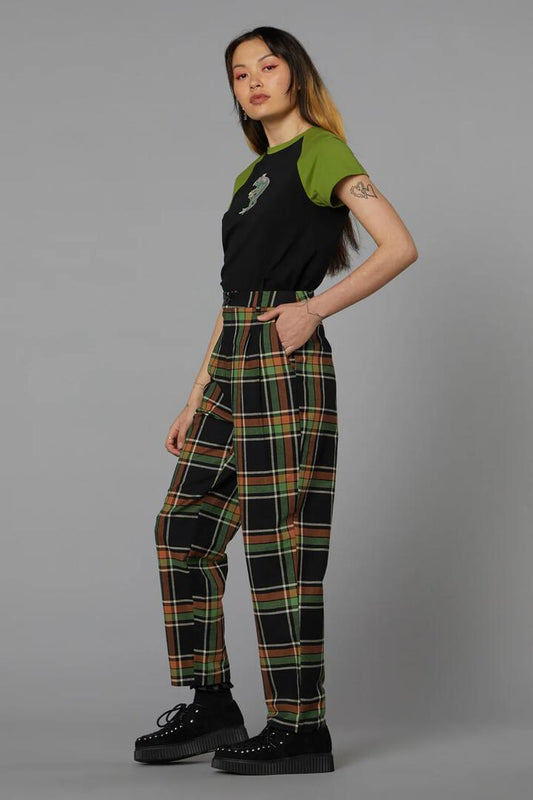 Image of a model wearing Pants. Productname: Woodland Tartan Pant in Multi colour by brand - Black Friday