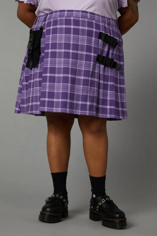 Image of a model wearing Skirts. Productname: Curve Wisteria Skirt in Purple colour by brand - Black Friday