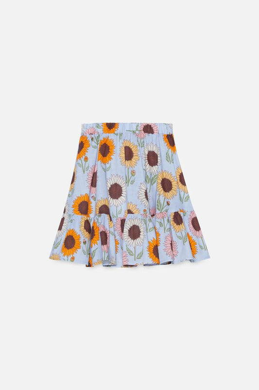 Image of a model wearing Skirts. Productname: Sunflower Kids Skirt in Blue colour by brand - Princess Highway Kids