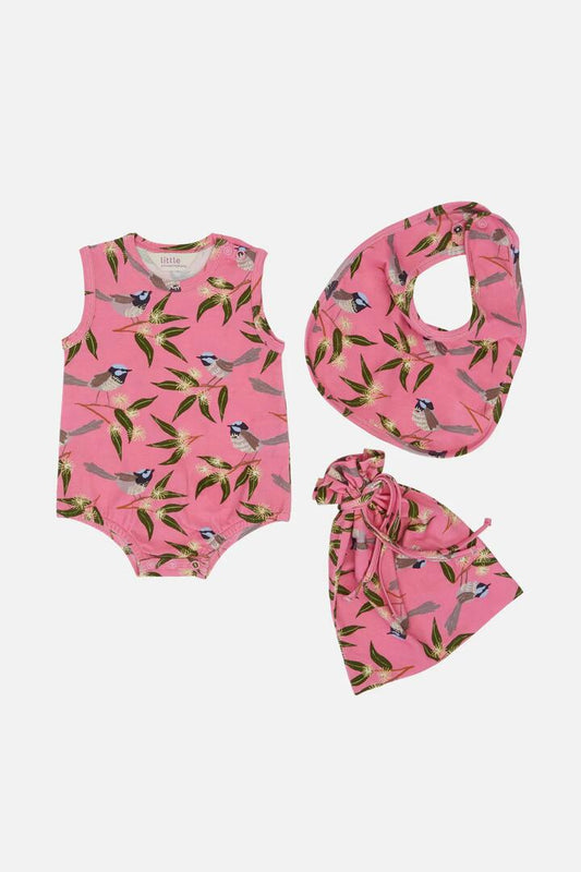 Image of Baby Gift Sets. Productname: Fairy Wren Baby Gift Pack in Pink colour by brand - Princess Highway Kids