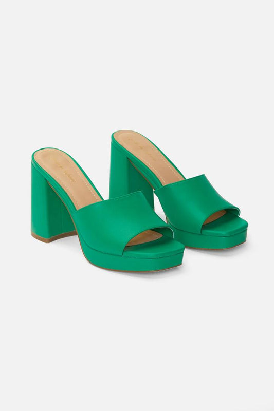 Image of Heels. Productname: Heeled Slide in Green colour by brand - Princess Highway