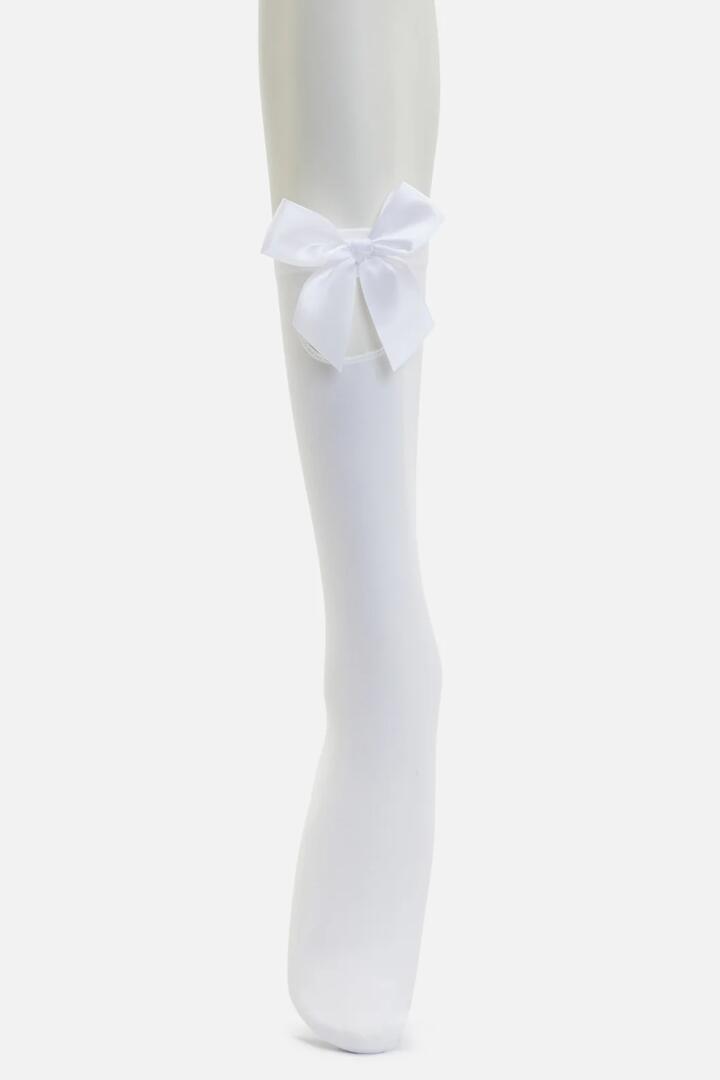 Image of Socks. Productname: Bow Long Socks in Black colour by brand - Dangerfield