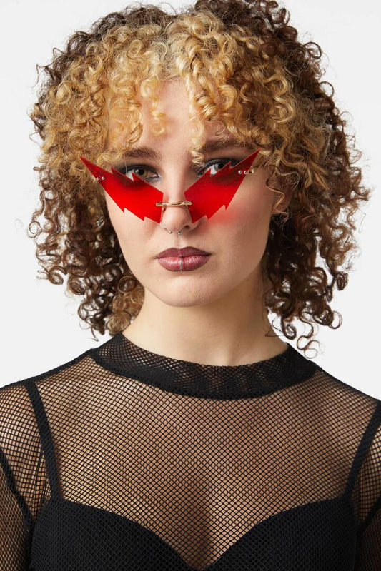Image of Sunglasses. Productname: Lightning Glasses in Red colour by brand - Dangerfield