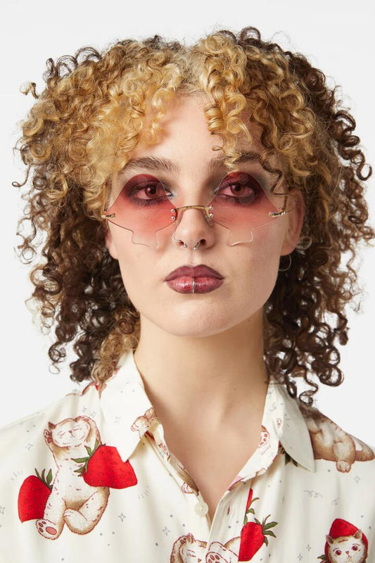 Image of Sunglasses. Productname: Shroom Glasses in Red colour by brand - Dangerfield