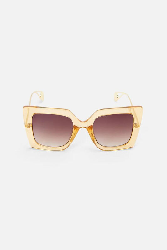 Image of Sunglasses. Productname: Retro Square Sunglasses in Champagne colour by brand - Princess Highway