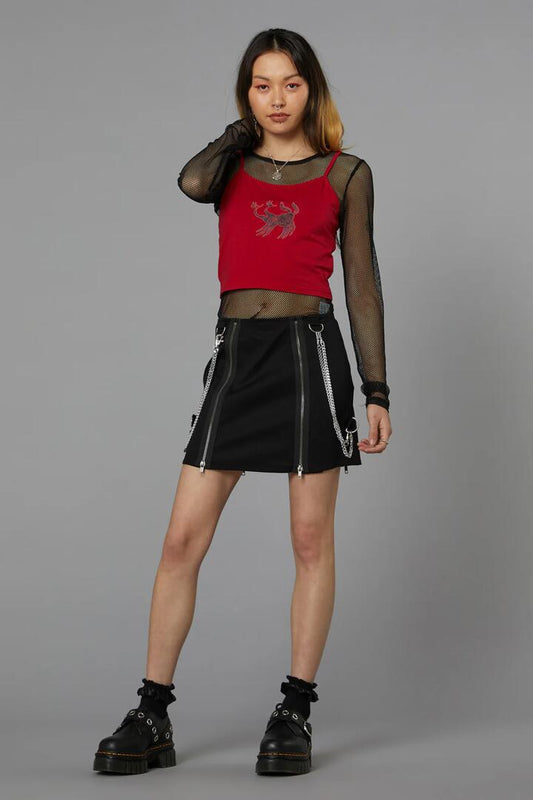 Image of a model wearing Skirts. Productname: Basic Witch Skirt in Black colour by brand - Black Friday
