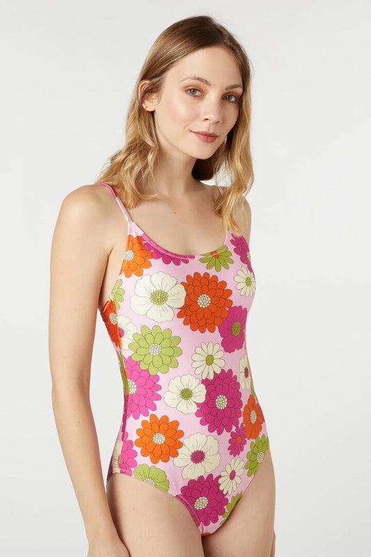 Image of Swimwear. Productname: Susan Floral Onepiece in Pink colour by brand - Princess Highway