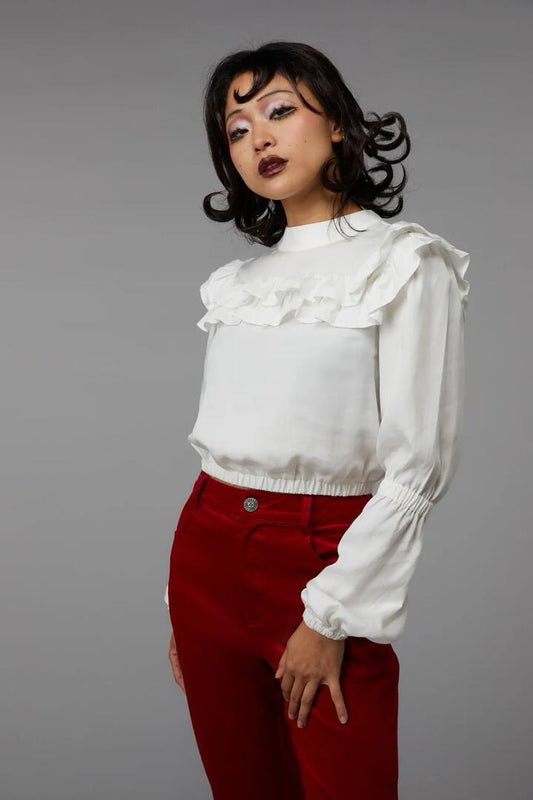 Image of a model wearing Tops. Productname: Big Top Blouse in Black colour by brand - Black Friday