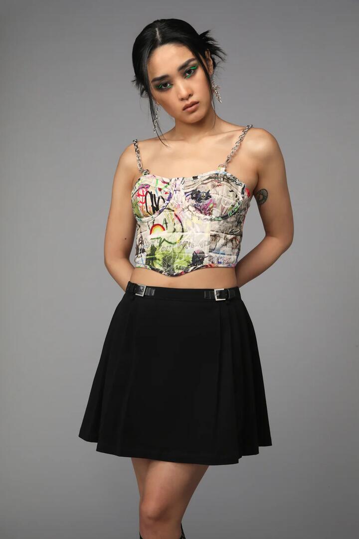 Image of Lingerie. Productname: Back Alley Corset in Multi colour by brand - Black Friday