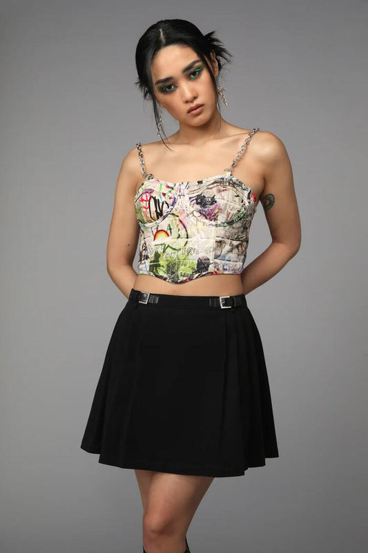 Image of Lingerie. Productname: Back Alley Corset in Multi colour by brand - Black Friday