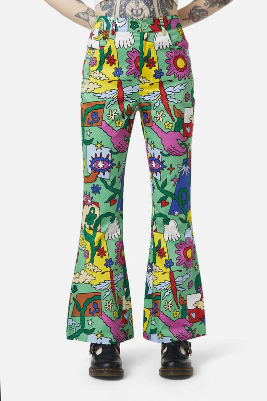 Image of a model wearing Pants. Productname: I Spy Pant in Multi colour by brand - Dangerfield