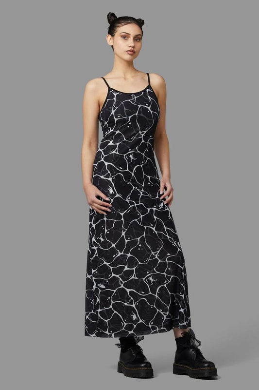 Image of a model wearing Dress. Productname: Lily Pad Dress in Black colour by brand - Black Friday