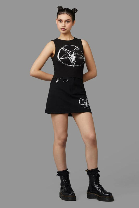 Image of a model wearing Skirts. Productname: Jaywalker Cargo Skirt in Black colour by brand - Black Friday