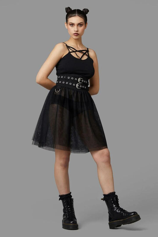 Image of a model wearing Skirts. Productname: Jaywalker Tulle Skirt in Black colour by brand - Black Friday
