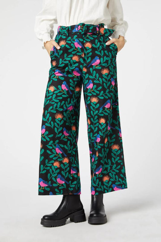 Image of a model wearing Pants. Productname: Pink Robin Pants in Black colour by brand - Princess Highway