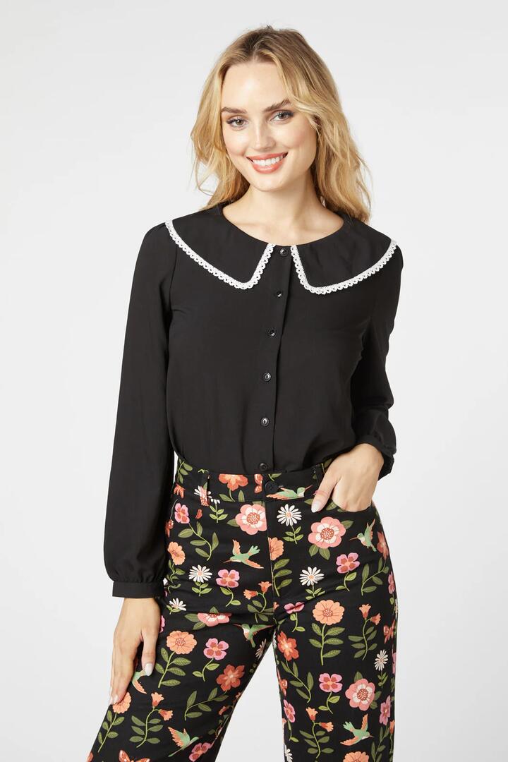 Image of Blouses. Productname: Cece Blouse in Black colour by brand - Princess Highway