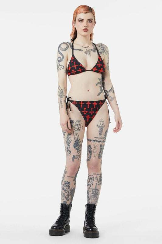 Image of Swimwear. Productname: Vowed Bikini Bottom in Black colour by brand - Dangerfield