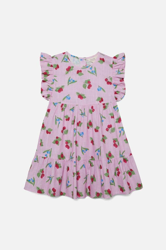 Image of a model wearing Dress. Productname: Berry Kids Dress in Pink colour by brand - Princess Highway Kids
