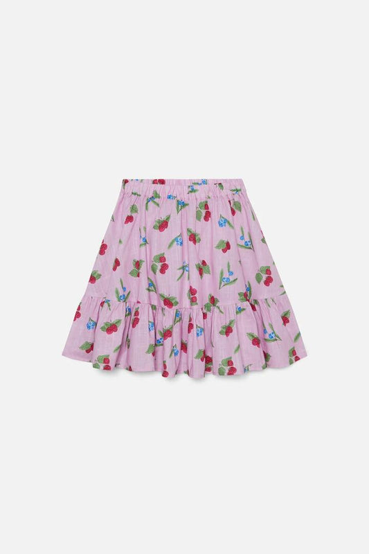 Image of a model wearing Skirts. Productname: Berry Kids Skirt in Pink colour by brand - Princess Highway Kids