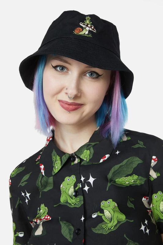 Image of Hats. Productname: Frog Friends Hat in Black colour by brand - Black Friday