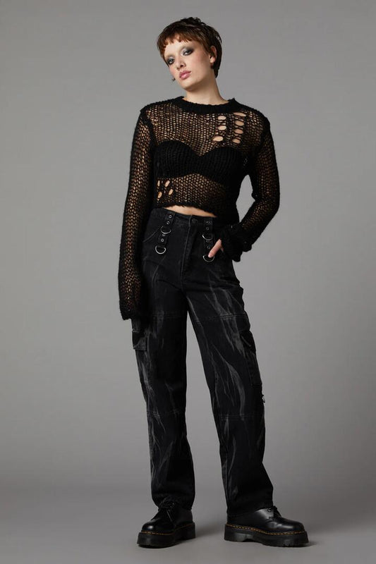 Image of a model wearing Pants. Productname: Dead Last Cargo Pant in Multi colour by brand - Black Friday
