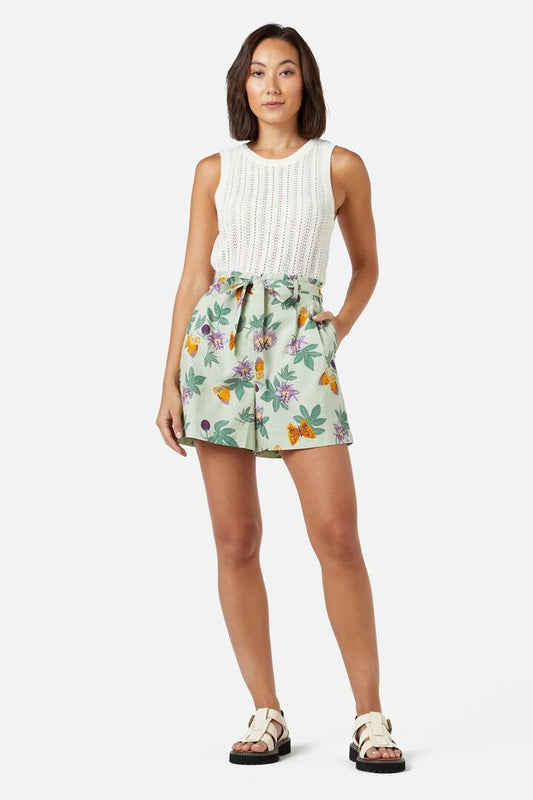 Image of a model wearing Shorts. Productname: Passionfruit Short in Mint colour by brand - Princess Highway